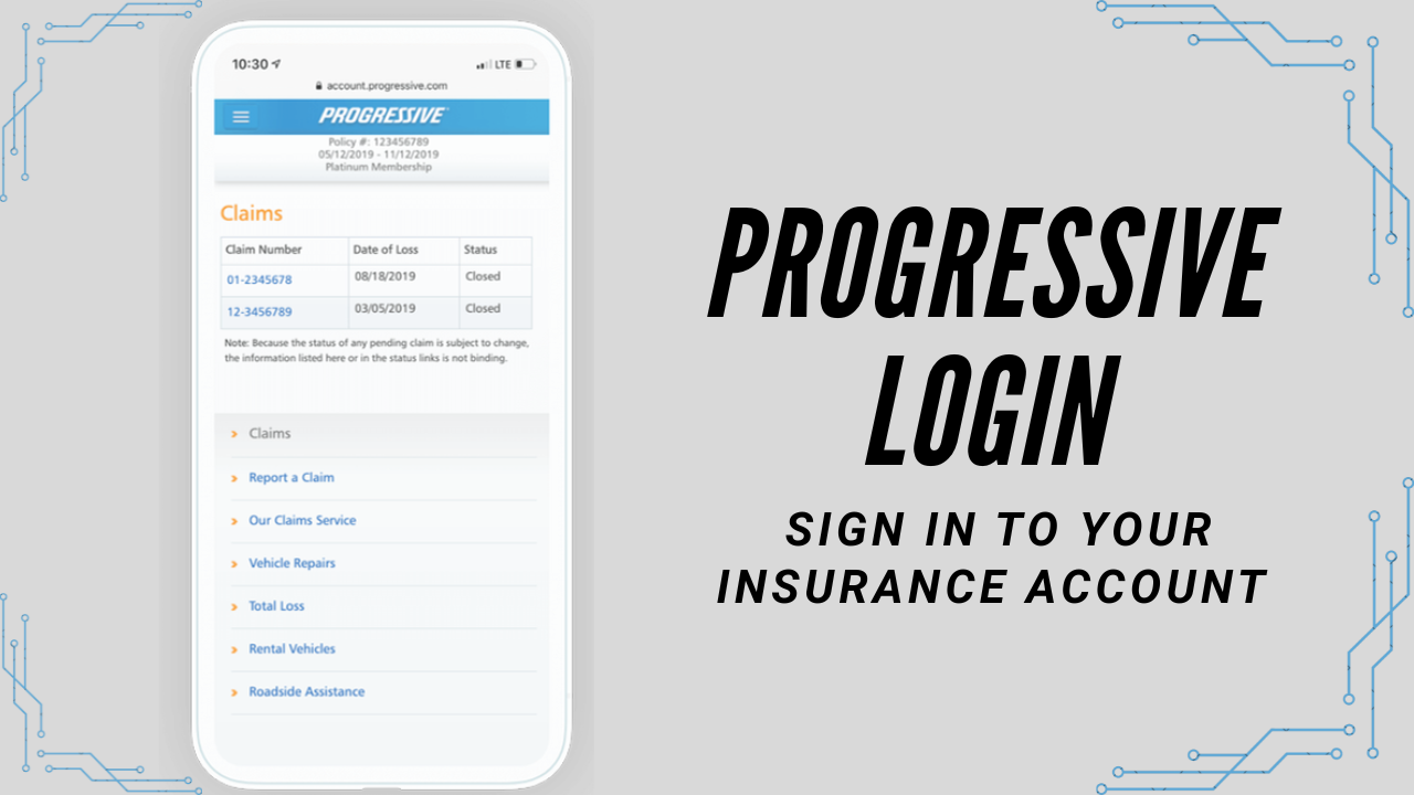 progressive insurance login